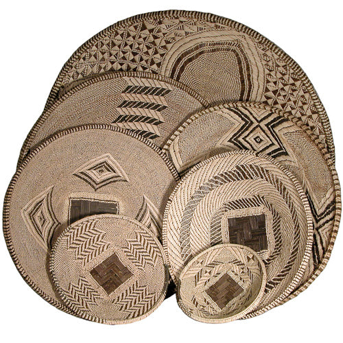 Handwoven Plateau Baskets & Trays-Traditional Zambian Baskets-Fair Trade- Zambia