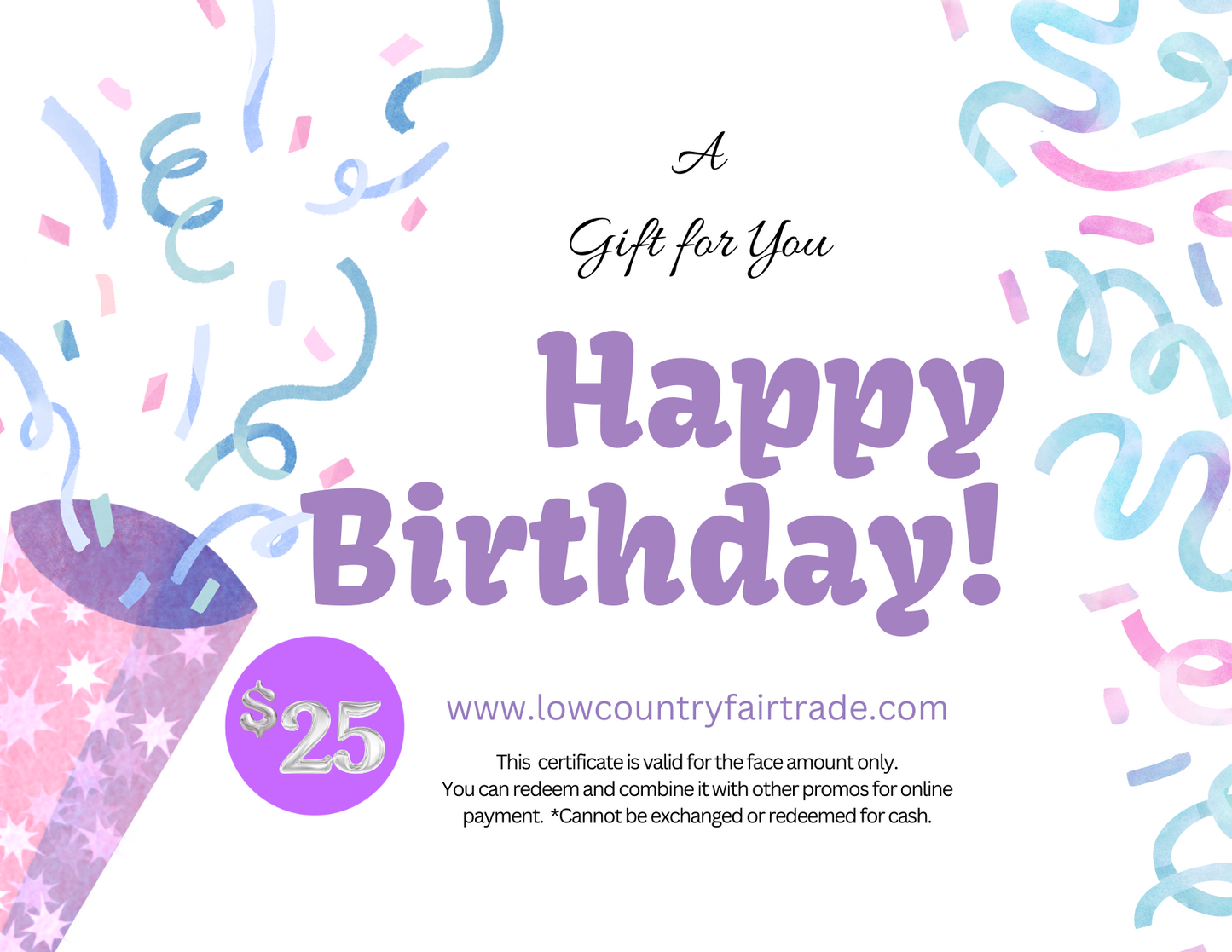 Digital Gift Cards- Happy Birthday