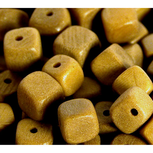 Cubed Tagua Beads- 7mm Beads w/ 1.5mm Center Drilled Hole-10 Color Choices- Vegetable Ivory