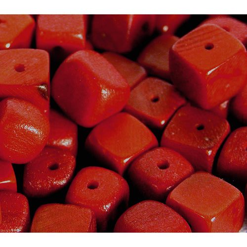 Cubed Tagua Beads- 7mm Beads w/ 1.5mm Center Drilled Hole-10 Color Choices- Vegetable Ivory