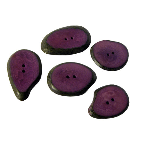 Large Hand-Dyed Tagua Nut Buttons-Lots of 5-10-15-20 - Vegetable Ivory