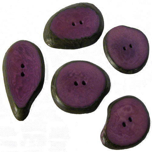 Hand-Dyed Tagua Nut Buttons-Small-1Pc - Vegetable Ivory