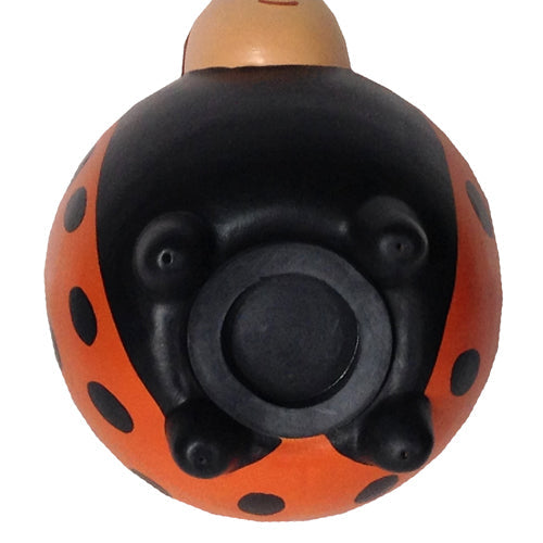 Handmade Ceramic Ladybug Bank- Orange/Black