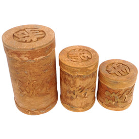 Hand-Carved Cinnamon Boxes w/ Dragons- Fair Trade Vietnam