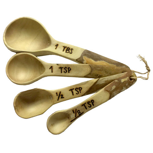 Coffee Wood Measuring Spoon  Set of 4- Sustainably Sourced-Eco-friendly-Fair Trade