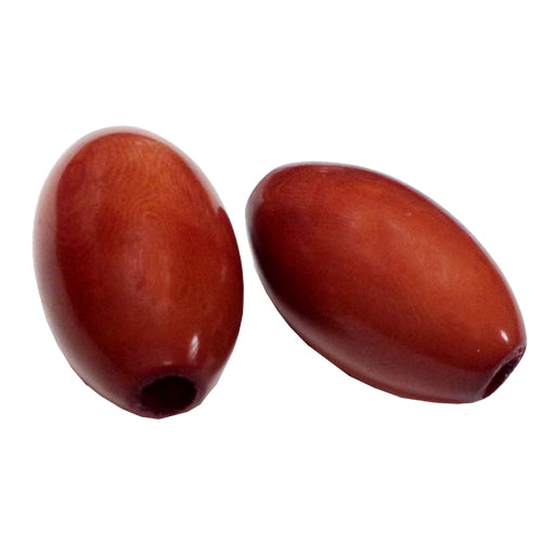 30mm Tagua Nut Barrel Beads- 10 Colors-2.3mm Pre-drilled Center Hole-Fair Trade- Ecuador