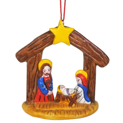 Hand-Crafted Ceramic Nativity Ornament- Fair Trade- Peru