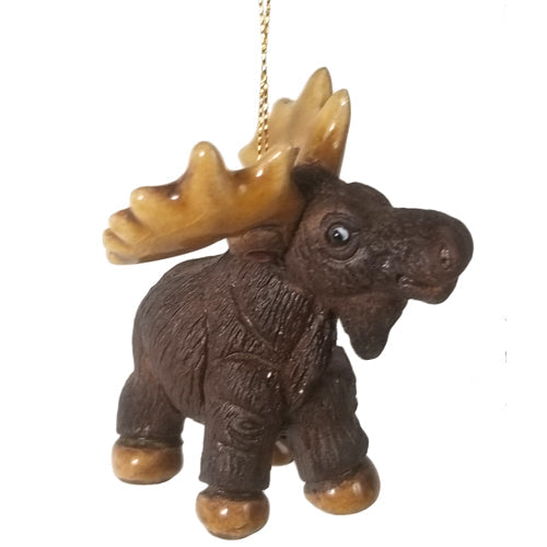 Handmade Ceramic Moose Ornament- Brown-Fair Trade-Peru