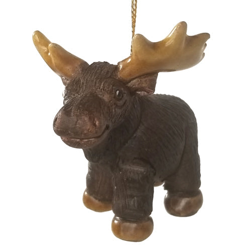 Handmade Ceramic Moose Ornament- Brown-Fair Trade-Peru