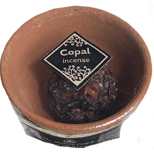 Hand-Crafted-Natural Incense in a Terracotta Pot- Copal/ Myrrh/ White/ Golden -Fair Trade-Guatemala