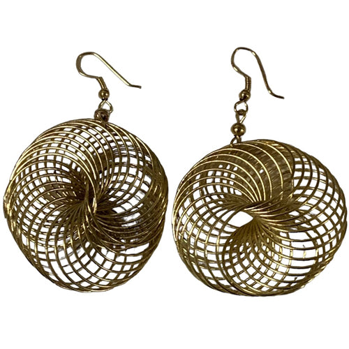 Bronze Interwoven Wire Earrings- Recycled Bronze- SM or LG - India