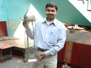 Recycled Metal Monkey Bird Feeder