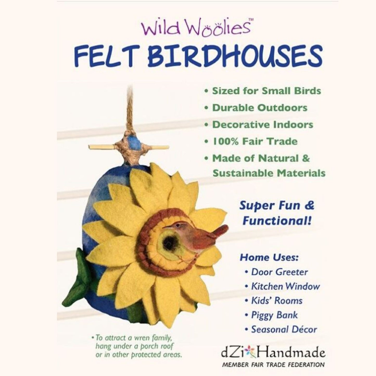 Felt Birdhouse - Hot Air Balloon - Wild Woolies