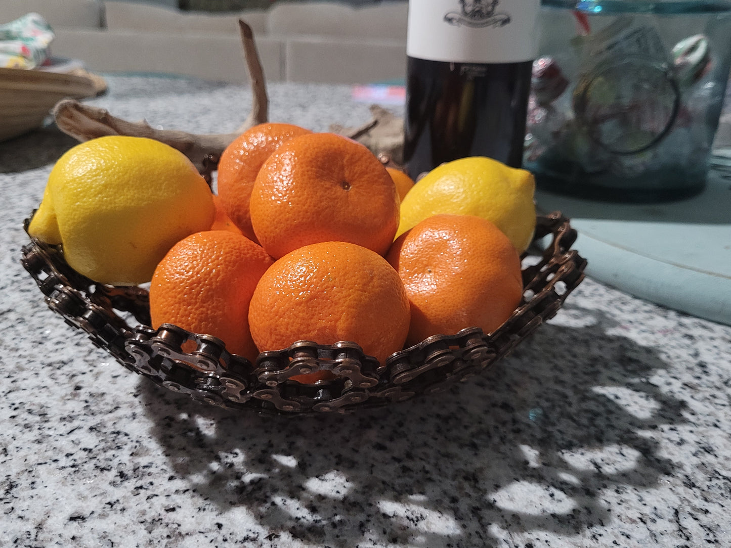 Recycled Bicycle Chain Bowl - 3 Size Choices- Handmade & Fair Trade - India