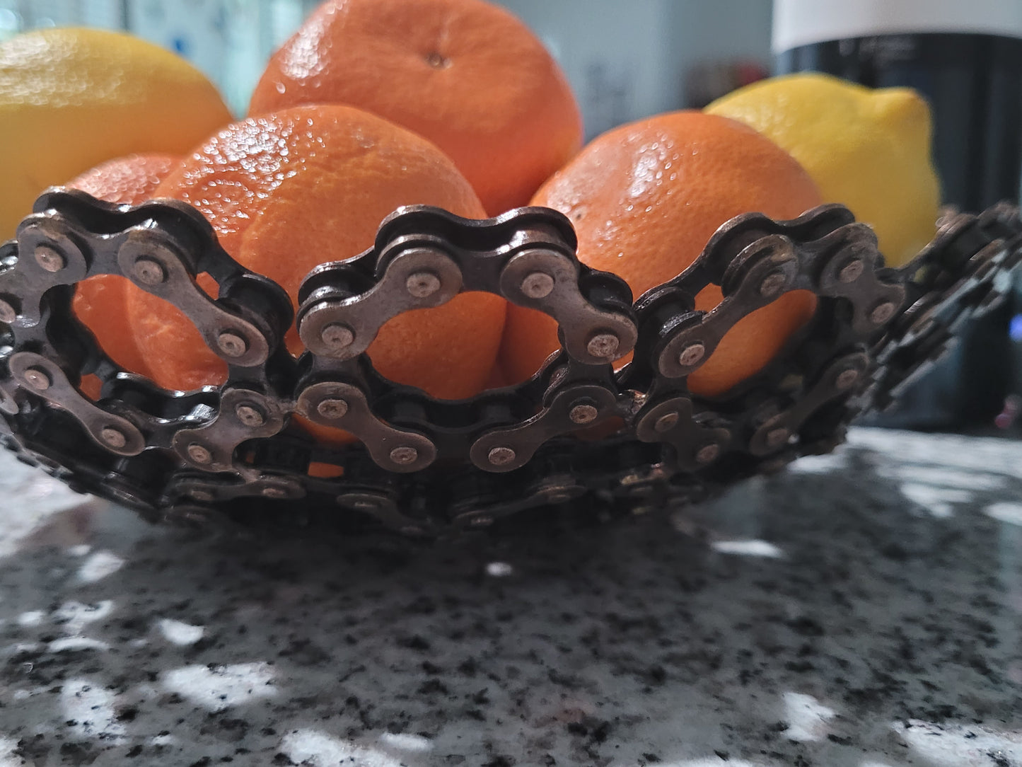 Recycled Bicycle Chain Bowl - 3 Size Choices- Handmade & Fair Trade - India