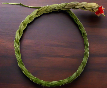 twenty four inch Native American Sweetgrass braid for smudging and energy clearing ceremonies.