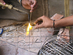 Recycled Metal Spiral Earrings - Fair Trade- India