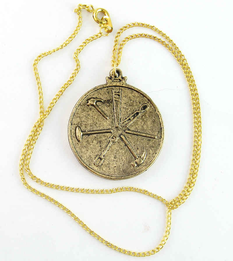 7 African Powers talisman- 36" Chain - Gold-tone