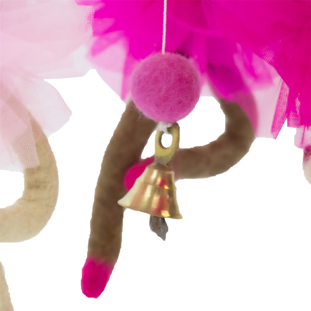 hand-felted ballerina mobile made of 100% New Zealand wool and azo-free dyes. handmade and fair trade product from Nepal.