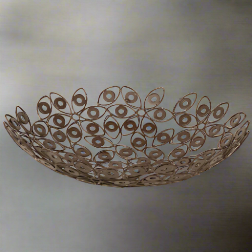 Recycled Metal Flower Bowl - Fair Trade -India