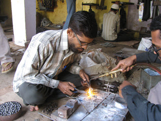 Recycled Metal Twig Bowl - Fair Trade- India