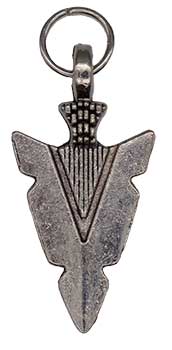 Arrowhead Amulet 1 1/4"-Silver