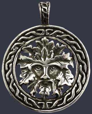 Amuleto celta Greenman-Colgante-Plata