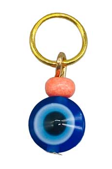 1/2" Evil Eye Amulet- Pendant - Gold-Tone