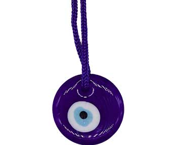 Evil Eye Protection Hanger Amulet- 1 1/8" Pendant + Cord