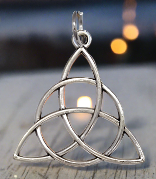 Silver Triquetra Amulet-3/4" Pendant