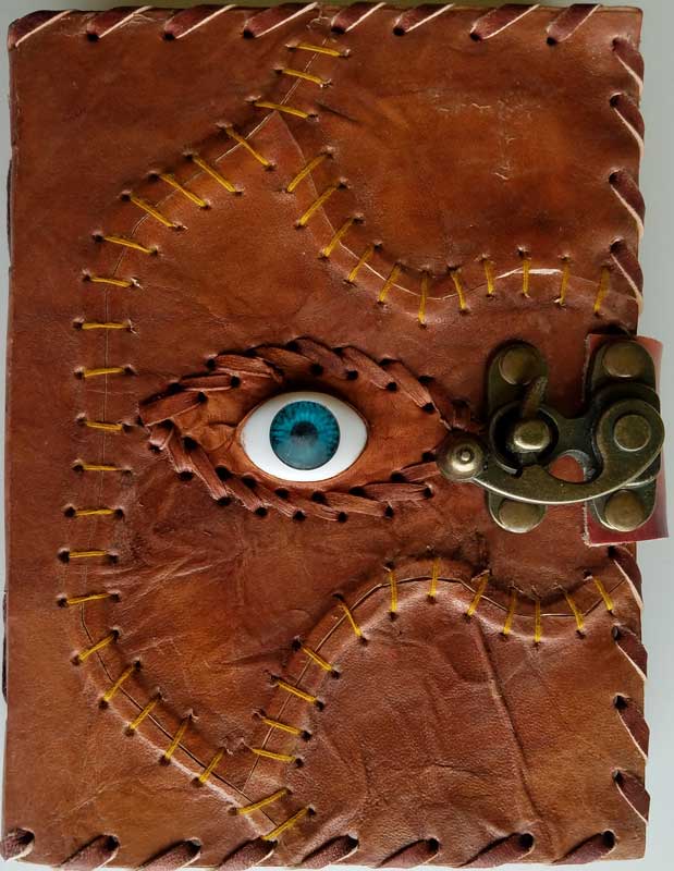 Sacred Eye Leather Journal  w/ Metal Latch-120 blank pages