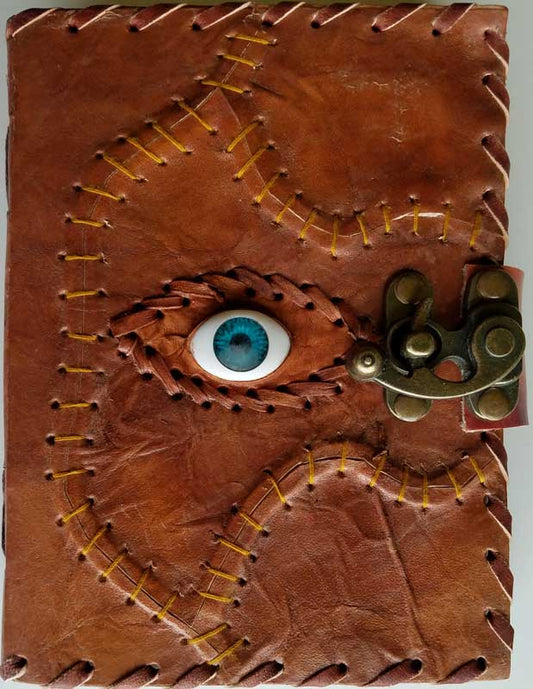 Sacred Eye Leather Journal  w/ Metal Latch-120 blank pages