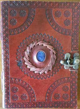 God's Eye Embossed Leather Journal w/ latch