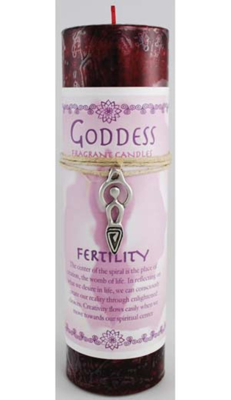 Fertility Goddess Candle with Charm-Scented-Rose