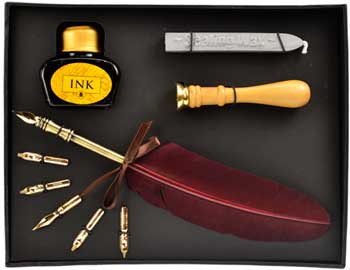 Calligraphy Writing  & Wax Sealing Set by Lo Scarabeo