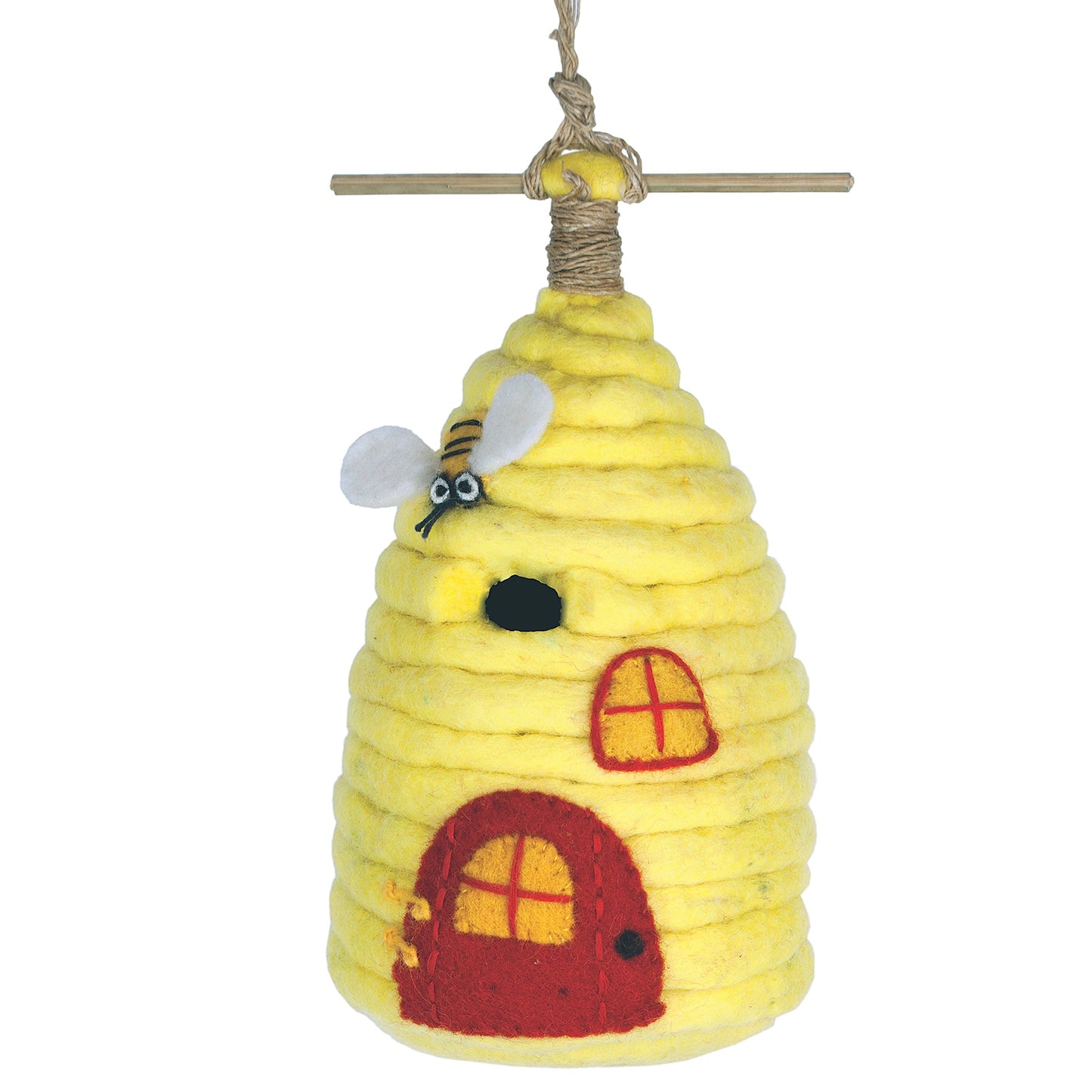 Felt Birdhouse - Honey House - Yellow- Wild Woolies