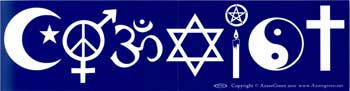 Coexist Bumper Sticker- Blue