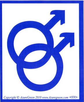 Male/Male Gender Sticker-Blue