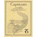 Zodiac Parchment Print- Capricorn-10th Sign of the Zodiac- 8.5" x 11"