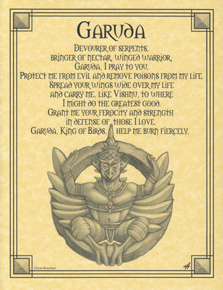 Garuda Parchment Poster 8.5" x 11"