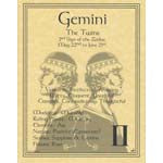 Zodiac Parchment Print- Gemini-3rd Sign of the Zodiac