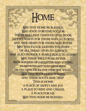 Home Blessing Poster 8 1/2" X 11"