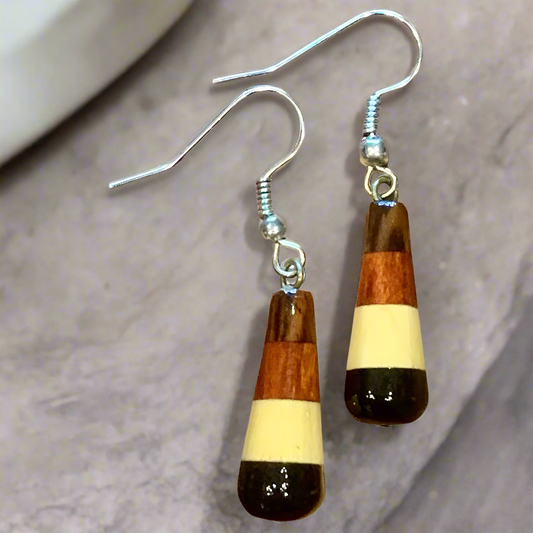 Reclaimed Wood Earrings-Hand-Made- Fair Trade-Bolivia