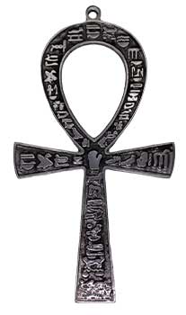 Silver Plated Ankh Pendant- 4 1/2" X 8"