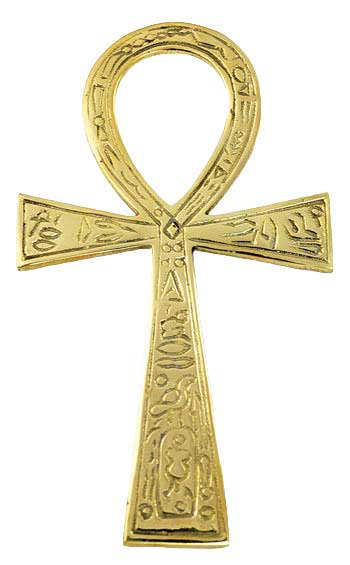 Solid Brass Ankh- Ancient Egyptian Symbol Of Eternal Life 3.5" x 6.5"