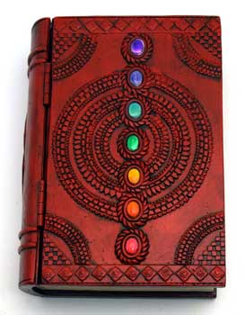 Chakra Book Storage Box - Faux Book Keepsake Box -4" X 6"