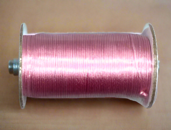 2mm Shiny pink rattail cord for beading and macrame on a 400 yard spool