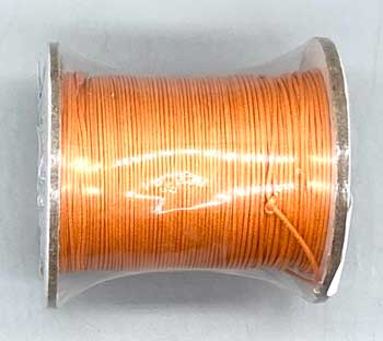 1mm Orange Waxed Cotton Cord -100 Yd. Roll