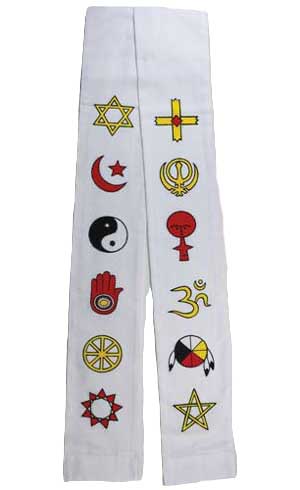 Interfaith Minister's Stole -White