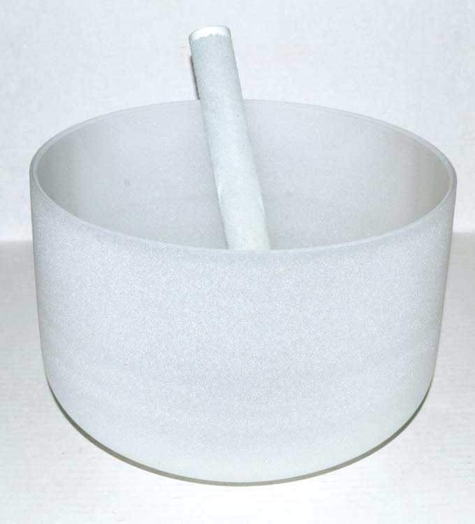 10" Off White Crystal Singing Bowl